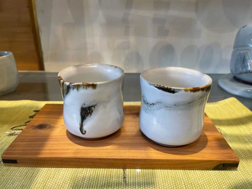 台湾  自然窯製 染付茶器 『玉露慮盃』 臺灣工藝型錄-工藝好物