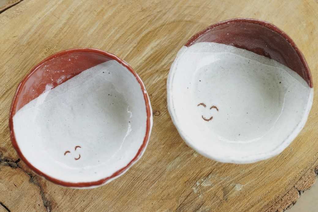 雲白微笑點心碟
